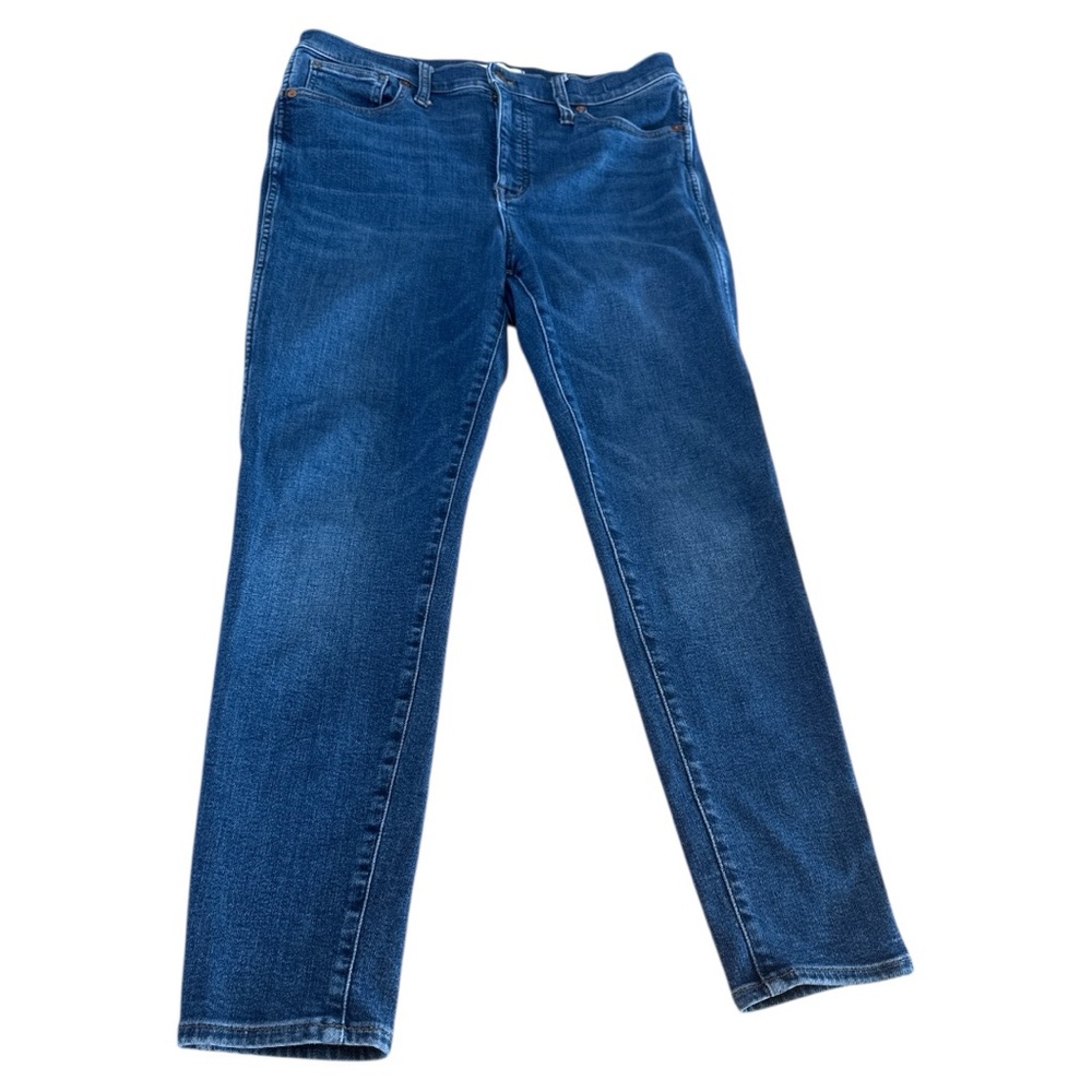 Madewell Women's Deep Blue Skinny Jeans MA624 style 10 inch skinny high rise